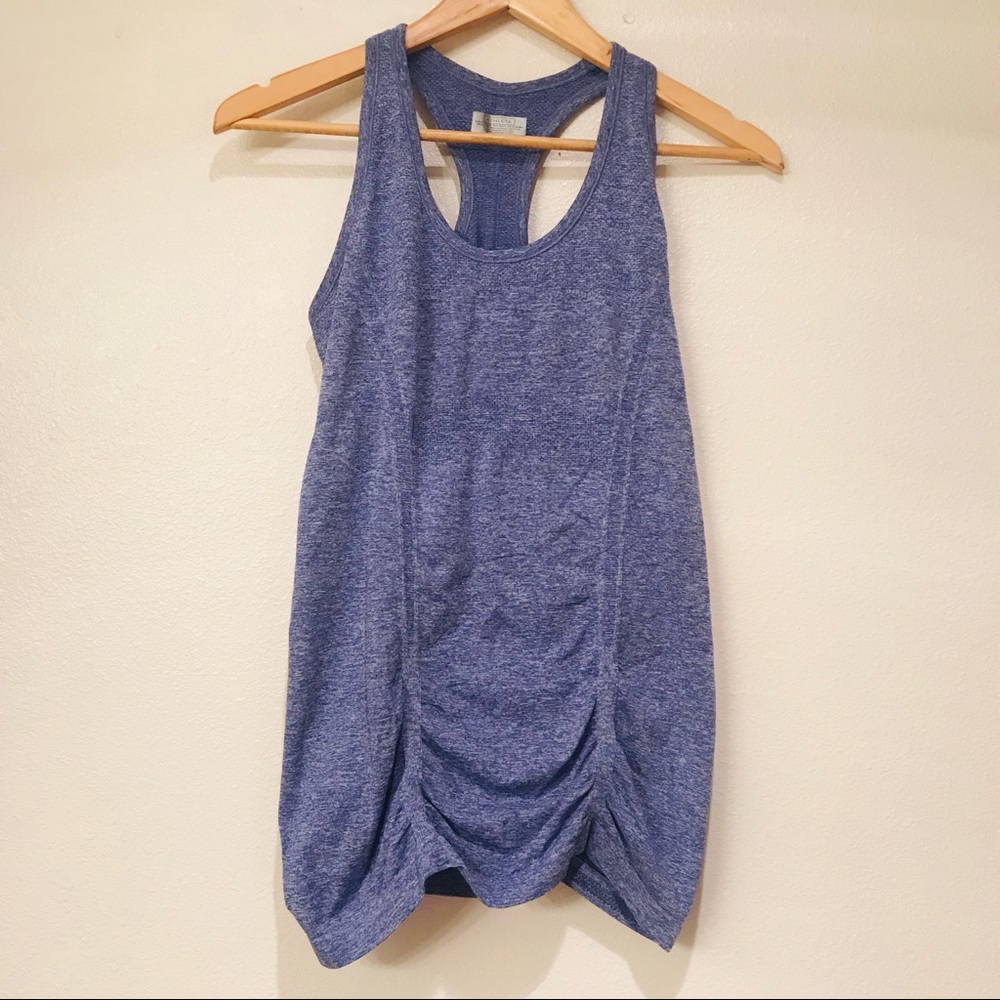 Athleta Speedlight Blue Rouched Tank Top Med